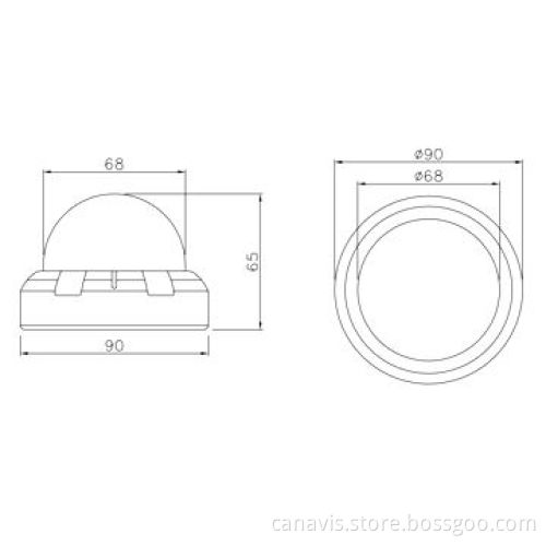 Indoor dome cameras with 3.6 or 6 mini meter lens optional